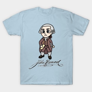 Chibi John Hancock with Signature (Large Print) T-Shirt